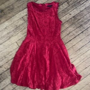 Red dress with flowers